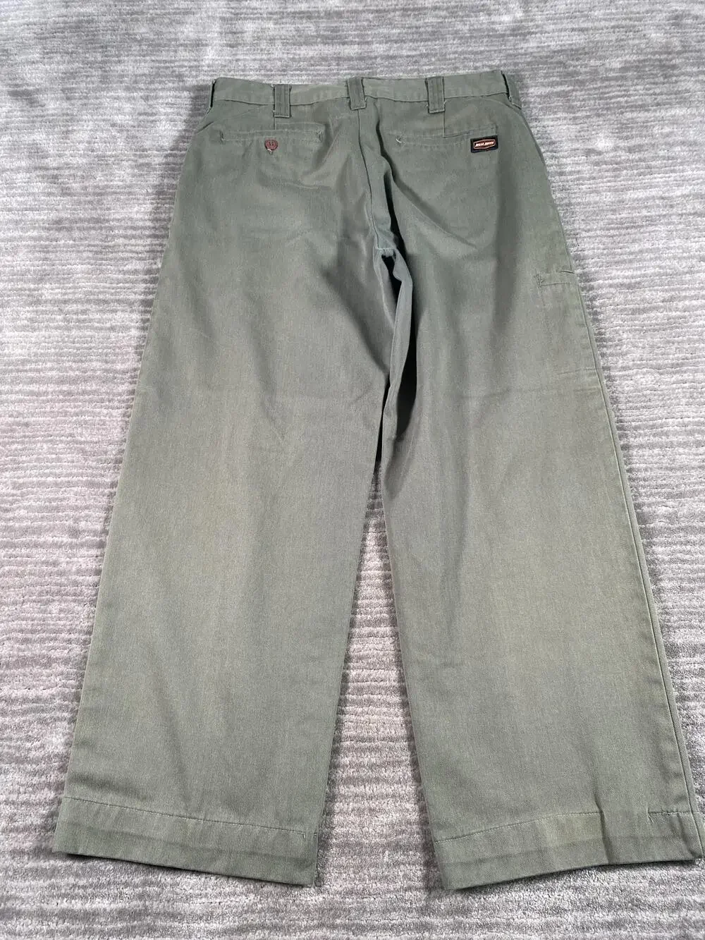 Jesse James Pants Mens 33x32 (fits 33x27) Green Chino Relax Straight Industrial